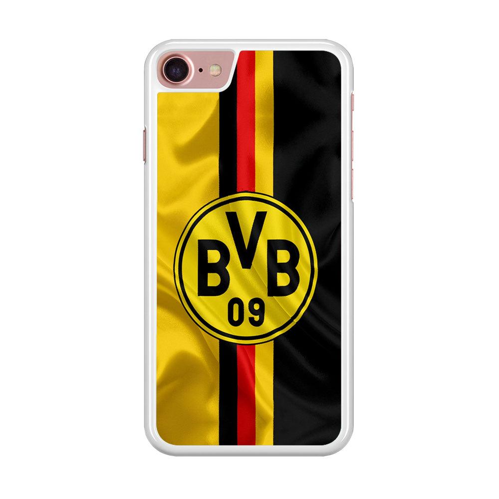 Borussia Dortmund Flag Logo iPhone 7 Case-Rubber / White (2D Case)-Xtracase