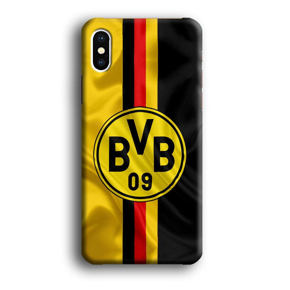 Borussia Dortmund Flag Logo iPhone Xs Max Case-Plastic / Full Wrap (3D Case)-Xtracase