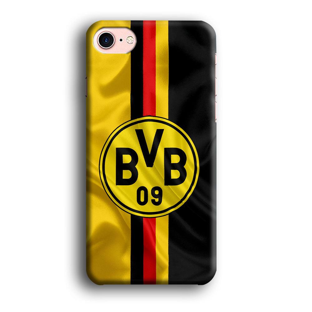 Borussia Dortmund Flag Logo iPhone 8 Case-Plastic / Full Wrap (3D Case)-Xtracase