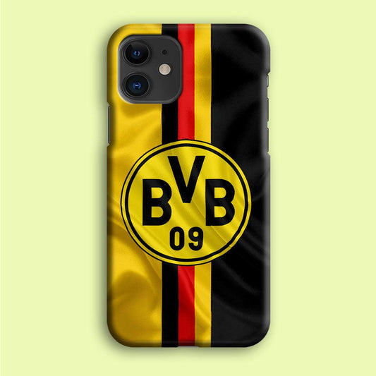 Borussia Dortmund Flag Logo iPhone 12 Mini Case-Plastic / Full Wrap (3D Case)-Xtracase
