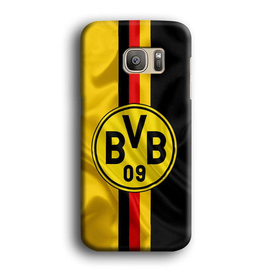 Borussia Dortmund Flag Logo Samsung Galaxy S7 Edge Case-Plastic / Full Wrap (3D Case)-Xtracase