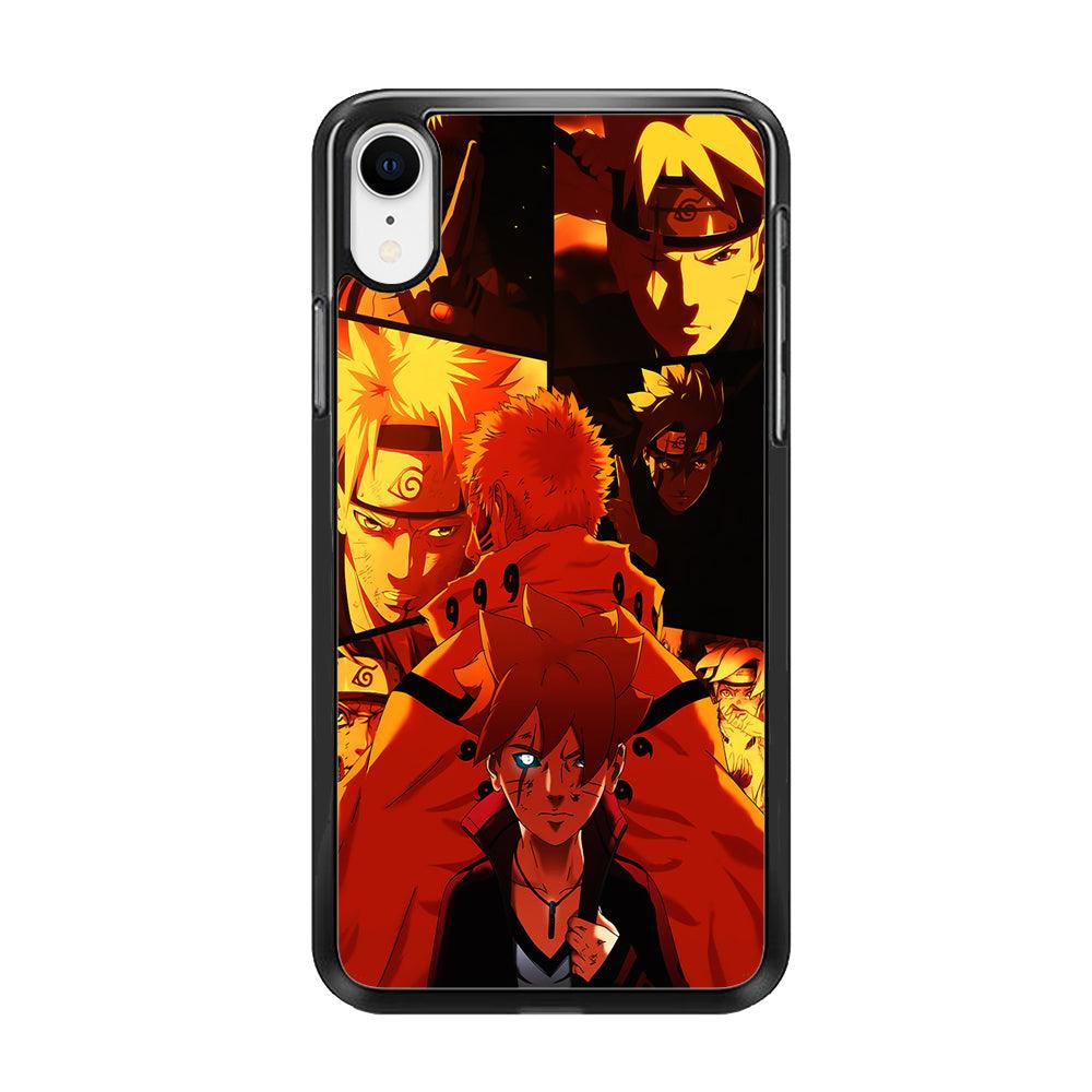Boruto and Naruto iPhone XR Case-Rubber / Black (2D Case)-Xtracase