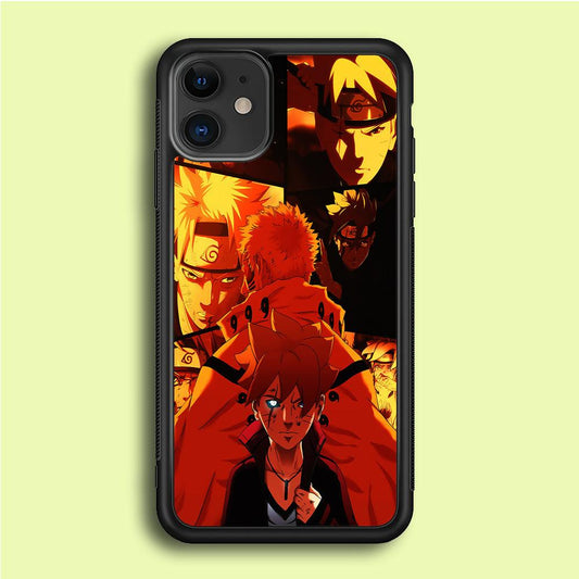Boruto and Naruto iPhone 12 Case-Rubber / Black (2D Case)-Xtracase