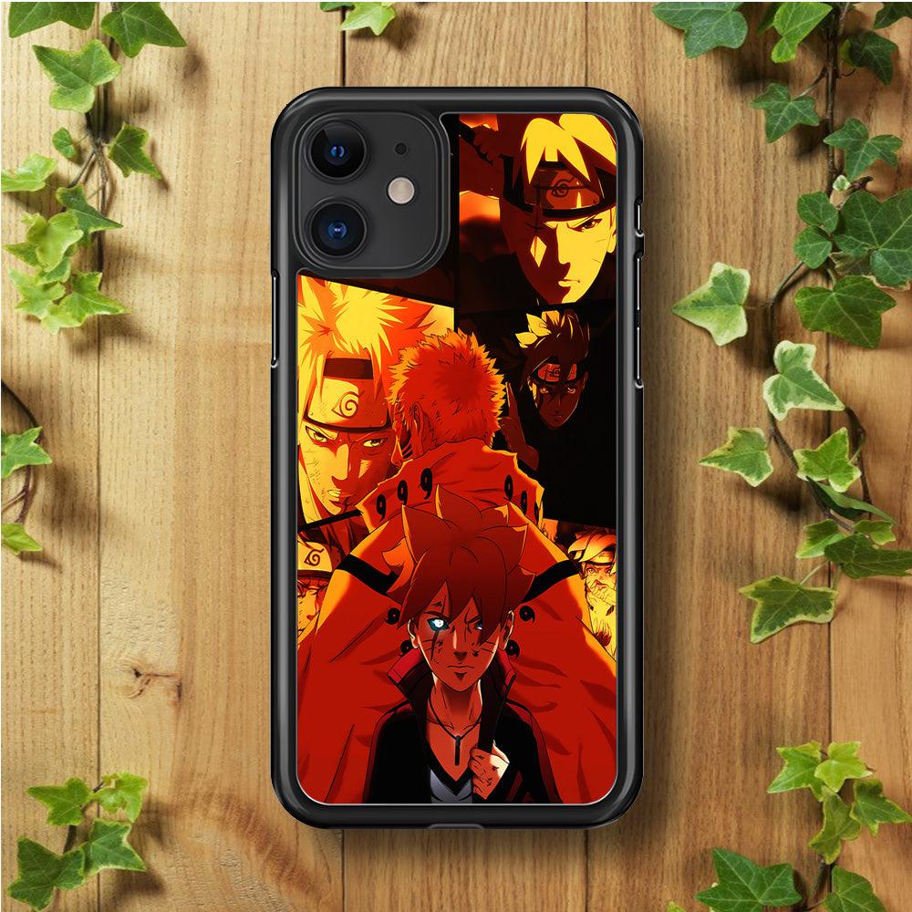 Boruto and Naruto iPhone 11 Case-Rubber / Black (2D Case)-Xtracase