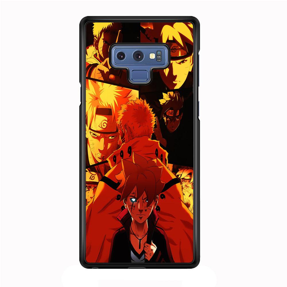 Boruto and Naruto Samsung Galaxy Note 9 Case-Rubber / Black (2D Case)-Xtracase