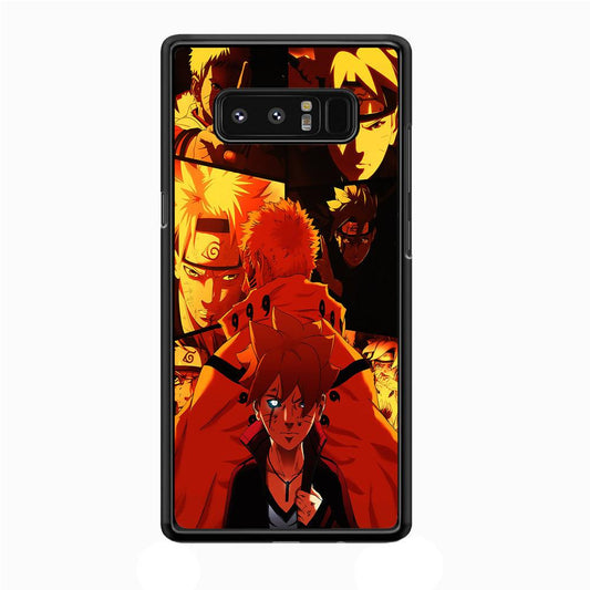 Boruto and Naruto Samsung Galaxy Note 8 Case-Rubber / Black (2D Case)-Xtracase