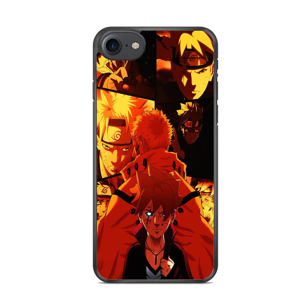 Boruto and Naruto iPhone 7 Case-Rubber / Black (2D Case)-Xtracase