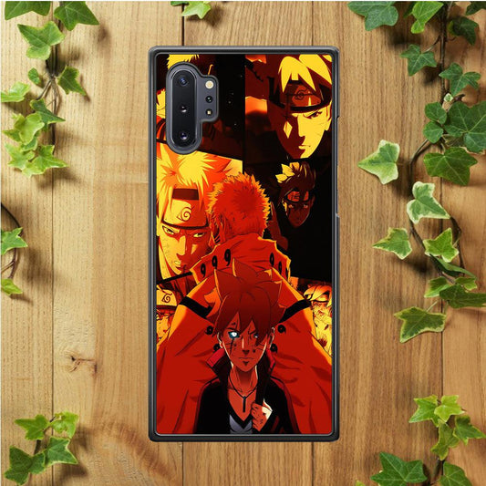 Boruto and Naruto Samsung Galaxy Note 10 Plus Case-Rubber / White (2D Case)-Xtracase