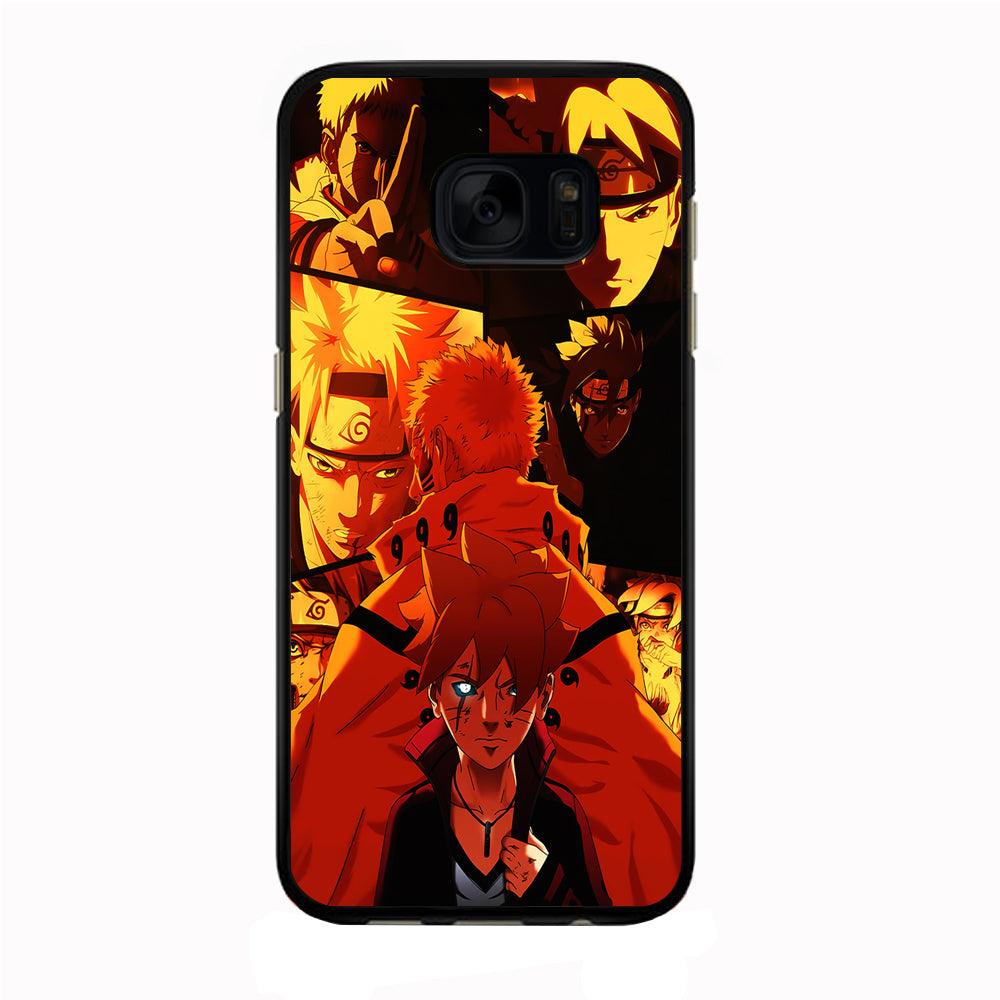 Boruto and Naruto Samsung Galaxy S7 Edge Case-Rubber / Black (2D Case)-Xtracase