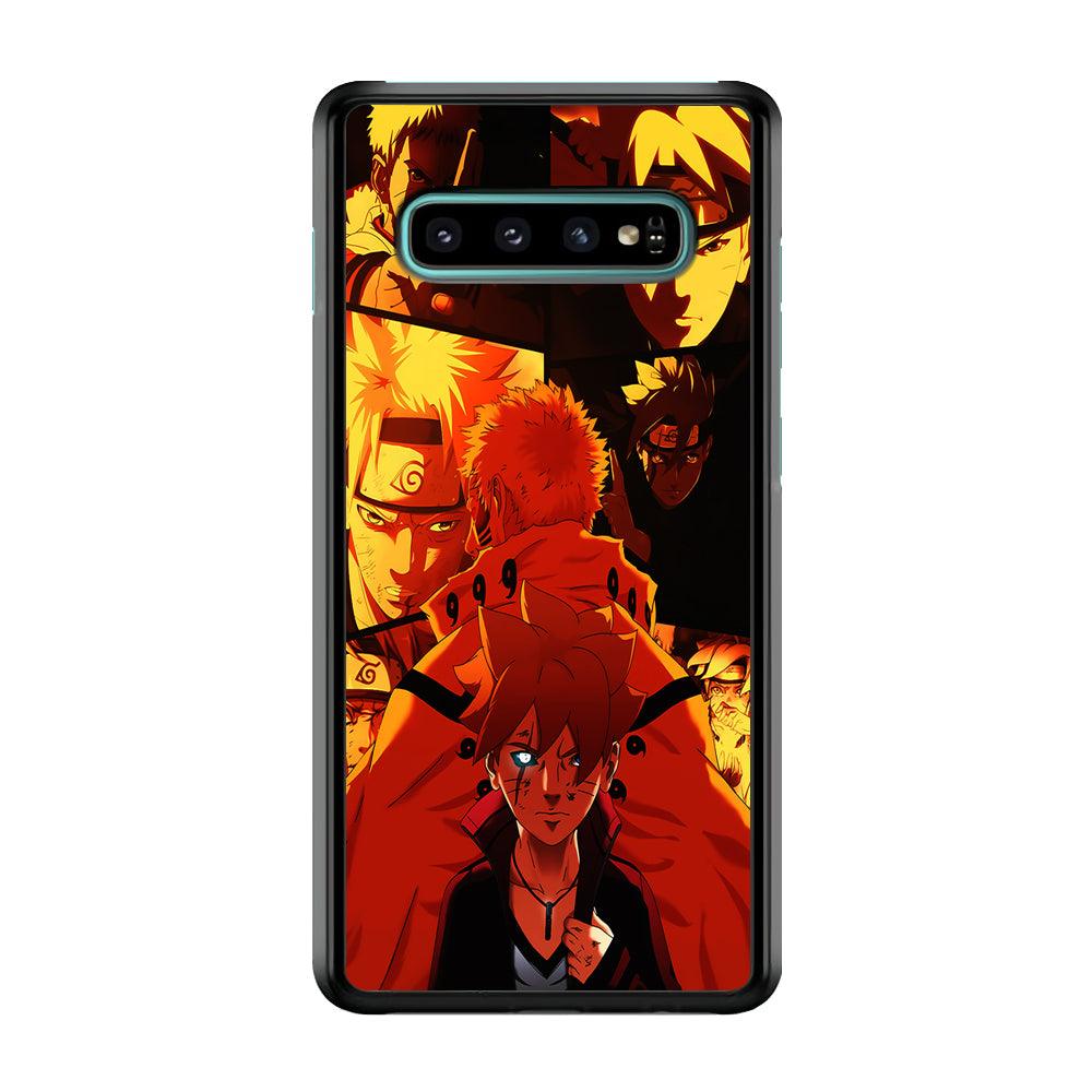 Boruto and Naruto Samsung Galaxy S10 Case-Rubber / White (2D Case)-Xtracase