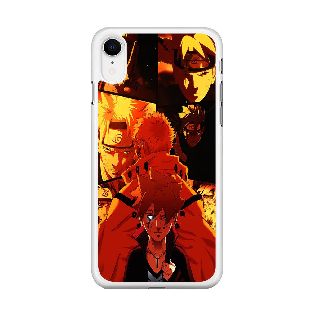 Boruto and Naruto iPhone XR Case-Rubber / White (2D Case)-Xtracase