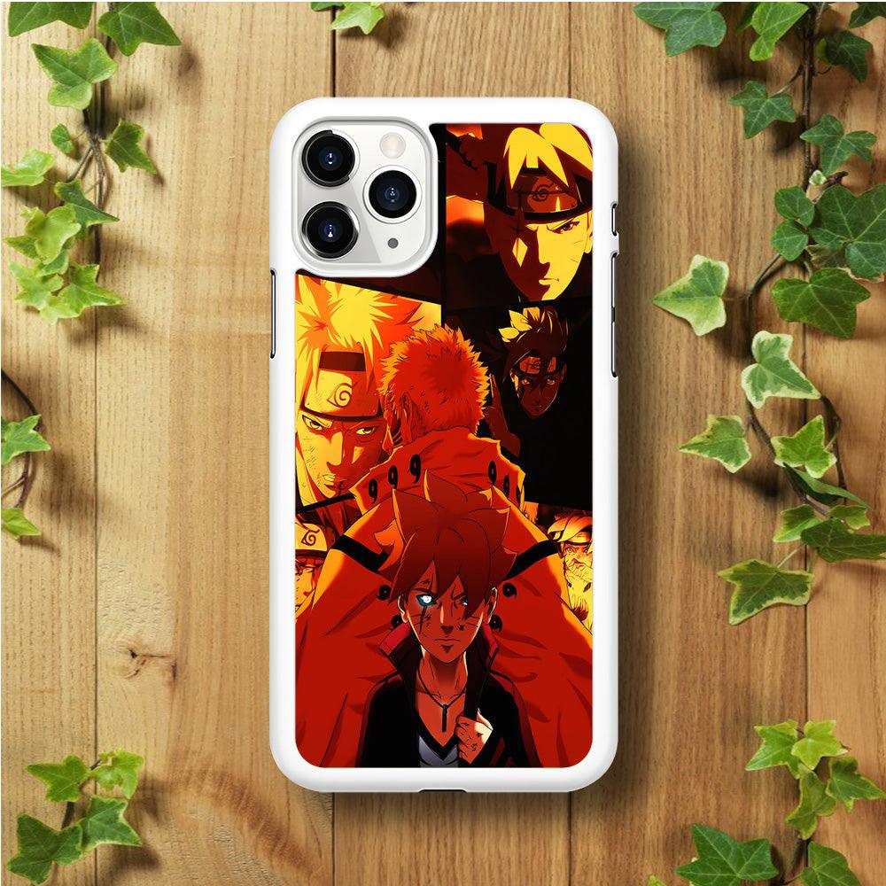 Boruto and Naruto iPhone 11 Pro Case-Rubber / White (2D Case)-Xtracase