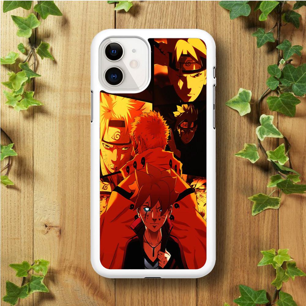 Boruto and Naruto iPhone 11 Case-Rubber / White (2D Case)-Xtracase