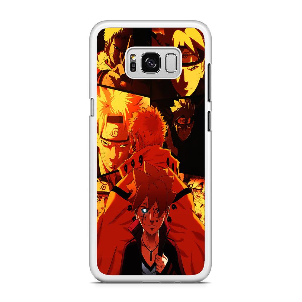 Boruto and Naruto Samsung Galaxy S8 Case-Rubber / White (2D Case)-Xtracase