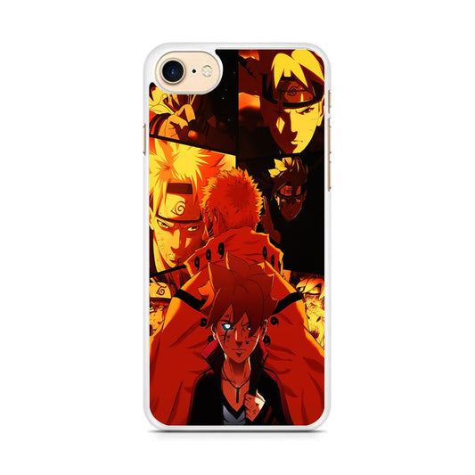 Boruto and Naruto iPhone 8 Case-Rubber / White (2D Case)-Xtracase
