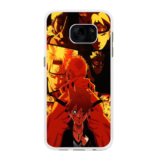 Boruto and Naruto Samsung Galaxy S7 Edge Case-Rubber / White (2D Case)-Xtracase