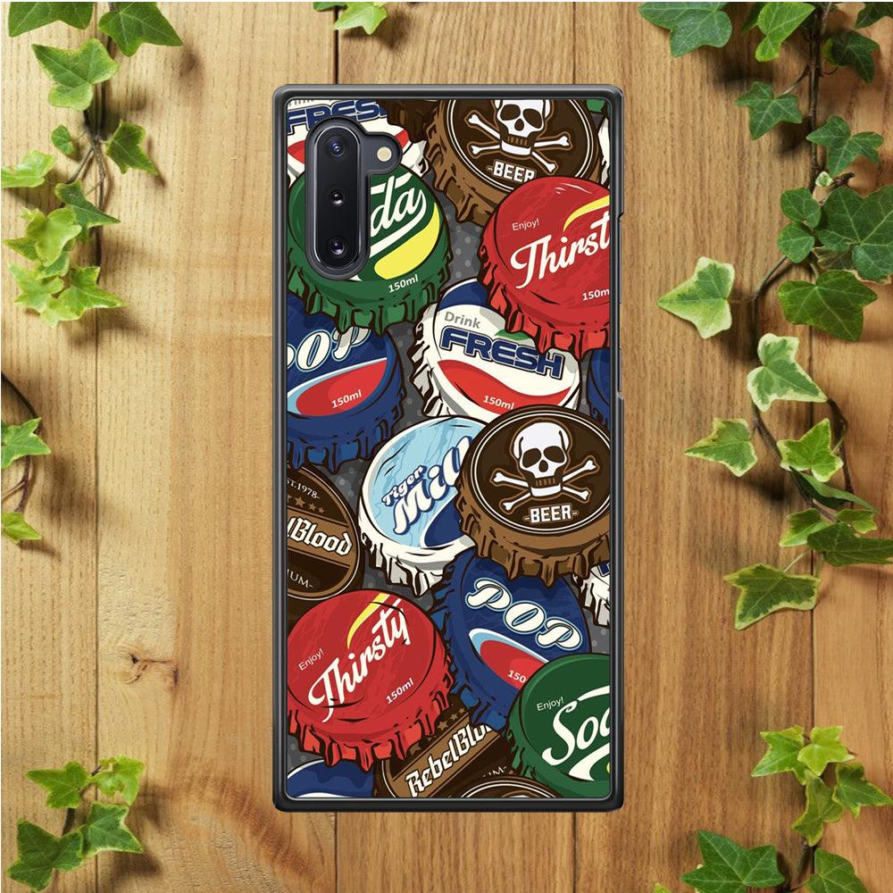 Bottle Cap Doodle Samsung Galaxy Note 10 Case-Plastic / Full Wrap (3D Case)-Xtracase