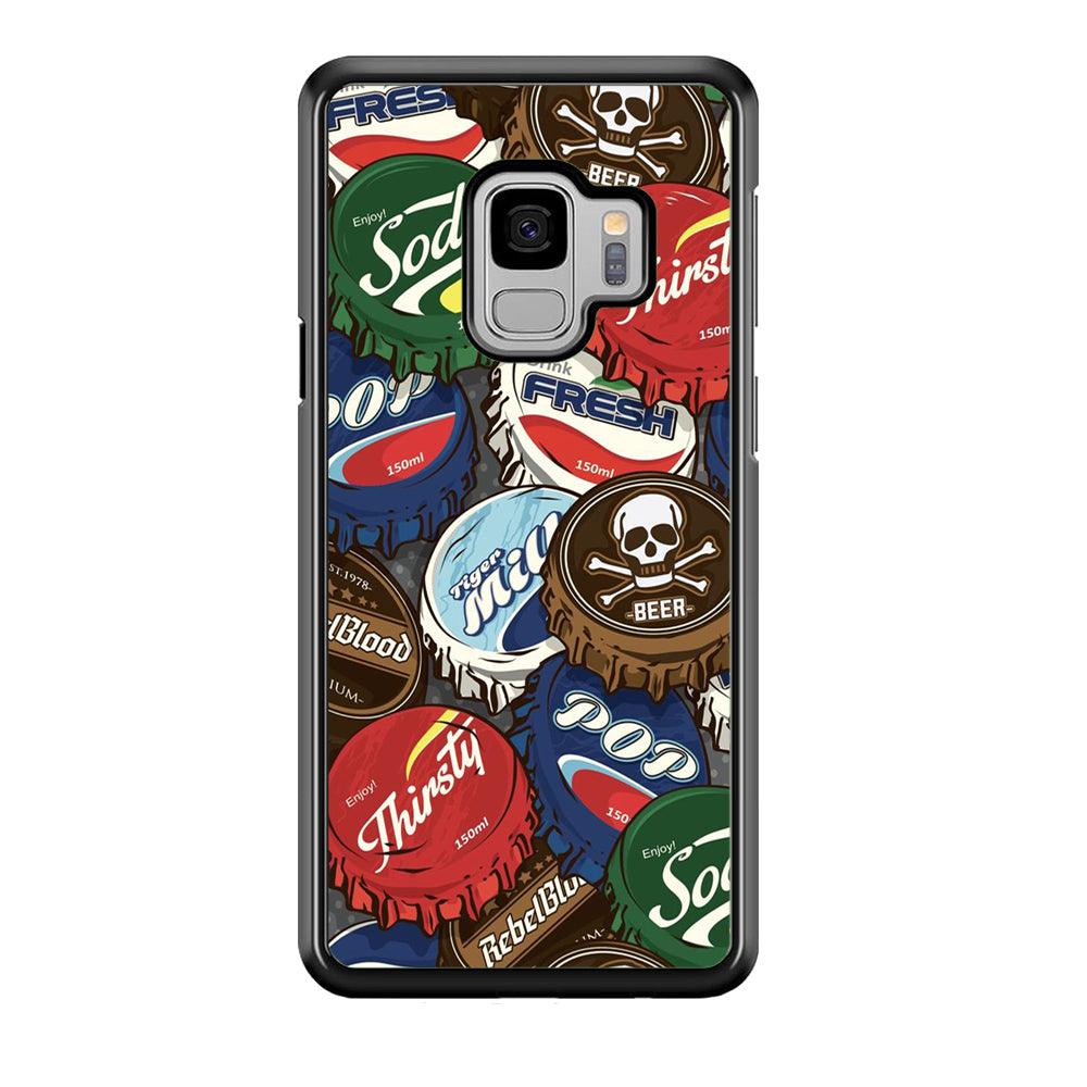 Bottle Cap Doodle Samsung Galaxy S9 Case-Plastic / Full Wrap (3D Case)-Xtracase