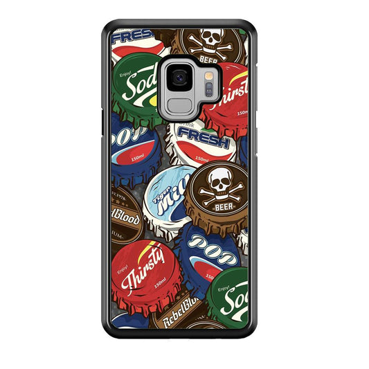 Bottle Cap Doodle Samsung Galaxy S9 Case-Plastic / Full Wrap (3D Case)-Xtracase