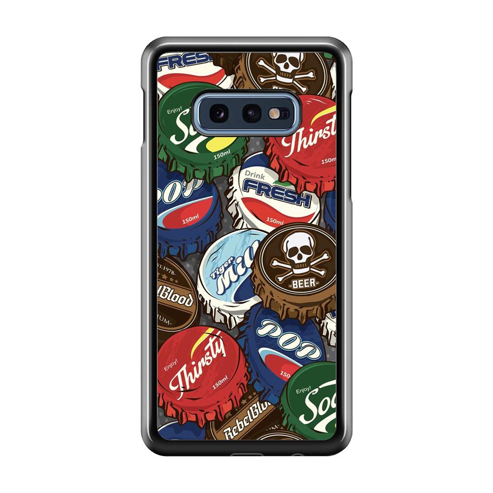 Bottle Cap Doodle Samsung Galaxy S10E Case-Plastic / Full Wrap (3D Case)-Xtracase
