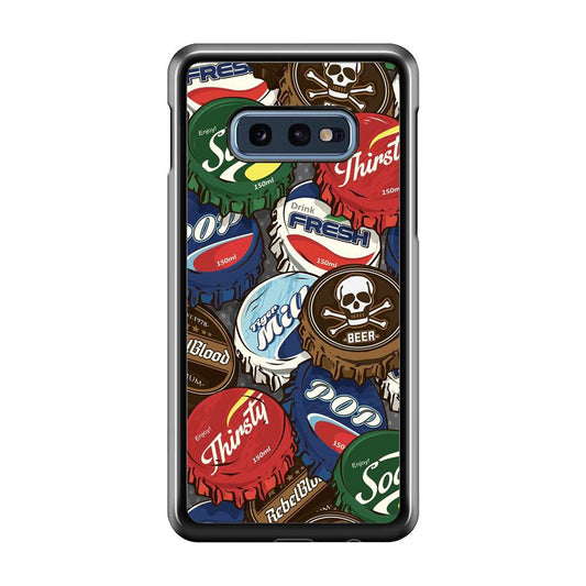 Bottle Cap Doodle Samsung Galaxy S10E Case-Plastic / Full Wrap (3D Case)-Xtracase