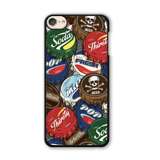 Bottle Cap Doodle iPod Touch 6 Case-Plastic / Full Wrap (3D Case)-Xtracase