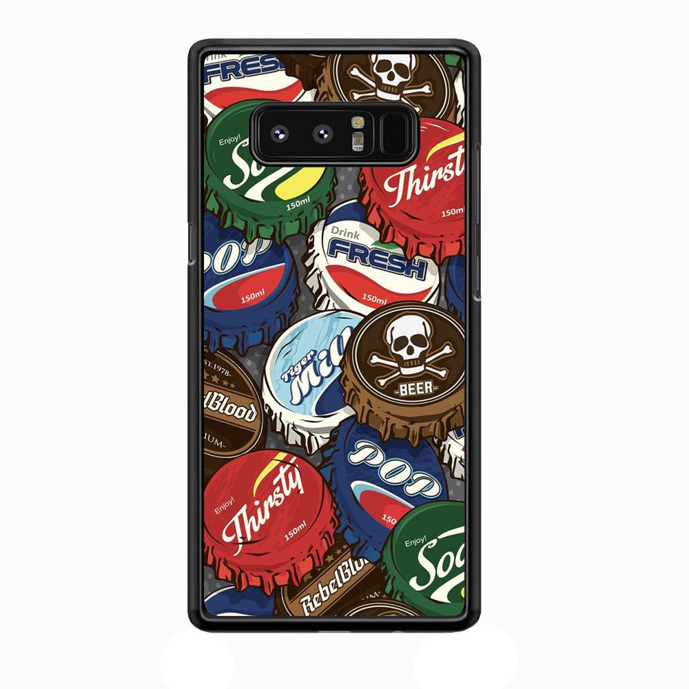 Bottle Cap Doodle Samsung Galaxy Note 8 Case-Plastic / Full Wrap (3D Case)-Xtracase