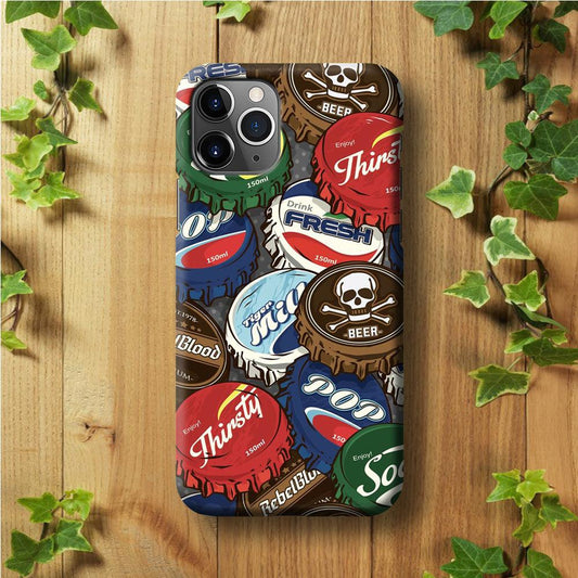 Bottle Cap Doodle iPhone 11 Pro Case-Plastic / Full Wrap (3D Case)-Xtracase