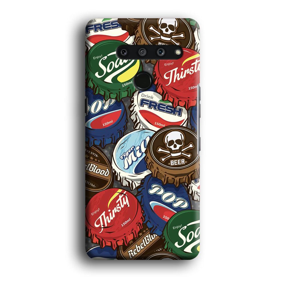 Bottle Cap Doodle LG V50 3D Case-Xtracase