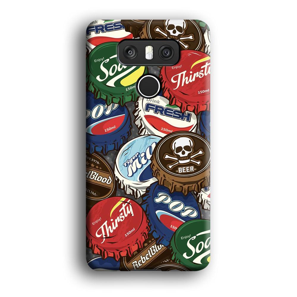 Bottle Cap Doodle LG G6 3D Case-Xtracase