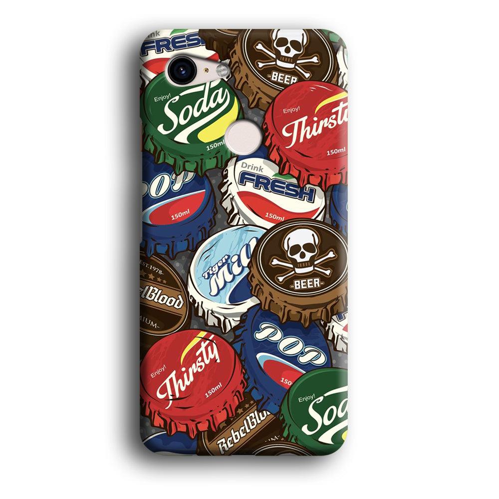 Bottle Cap Doodle Google Pixel 3 XL 3D Case-Xtracase