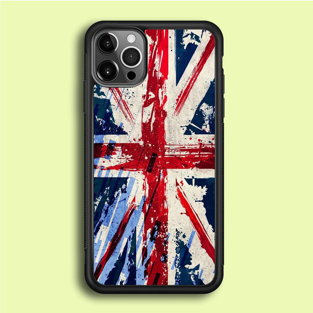 Britain Flag iPhone 12 Pro Case-Rubber / Black (2D Case)-Xtracase