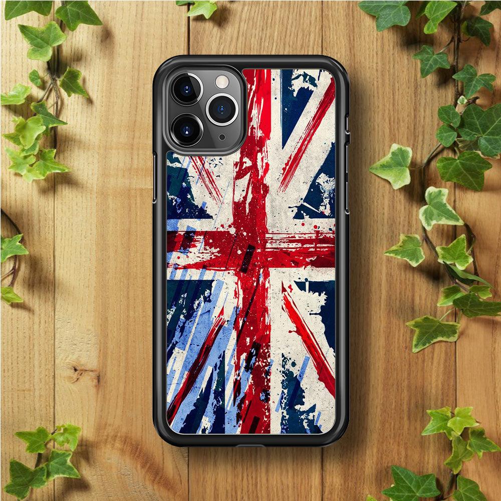 Britain Flag iPhone 11 Pro Max Case-Rubber / Black (2D Case)-Xtracase