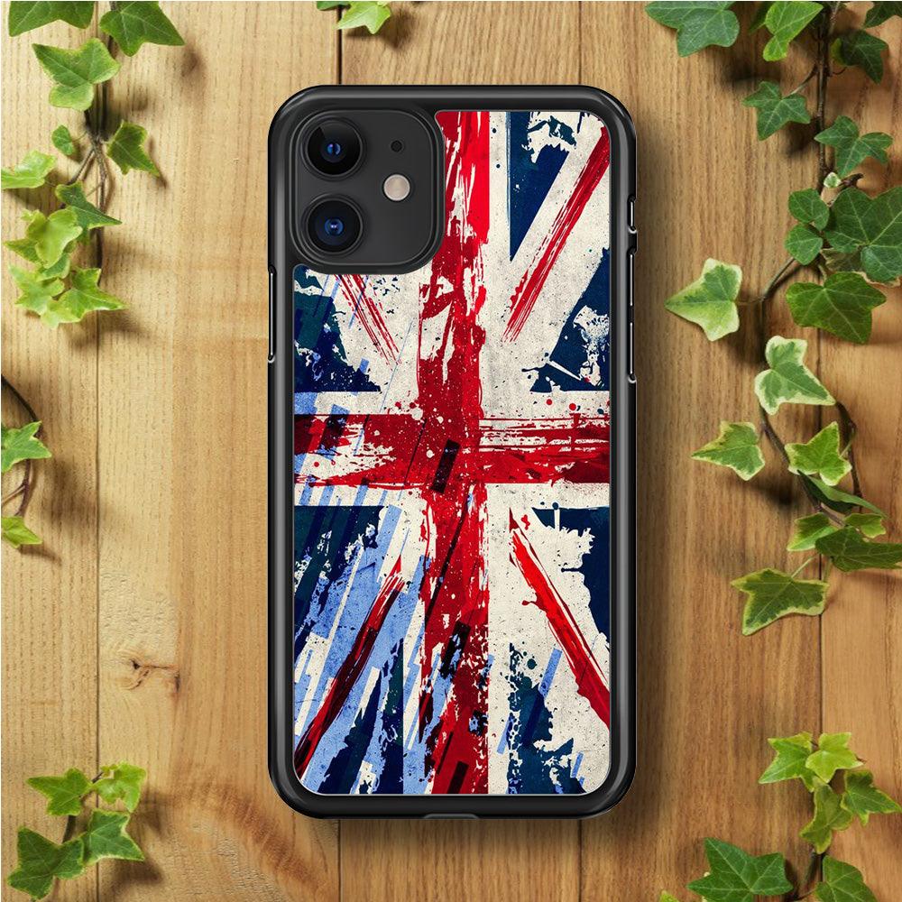 Britain Flag iPhone 11 Case-Rubber / Black (2D Case)-Xtracase