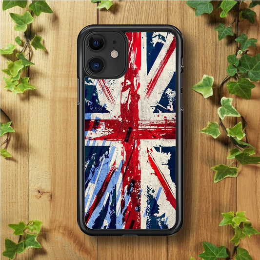 Britain Flag iPhone 11 Case-Rubber / Black (2D Case)-Xtracase