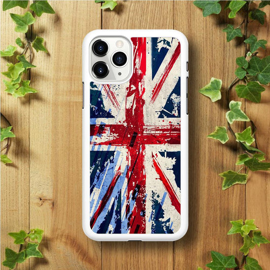 Britain Flag iPhone 11 Pro Max Case-Rubber / White (2D Case)-Xtracase
