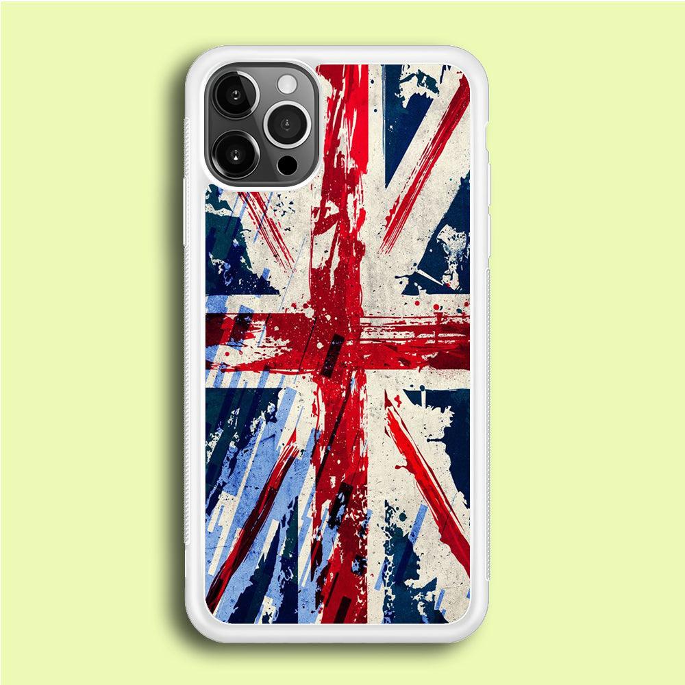Britain Flag iPhone 12 Pro Case-Rubber / White (2D Case)-Xtracase