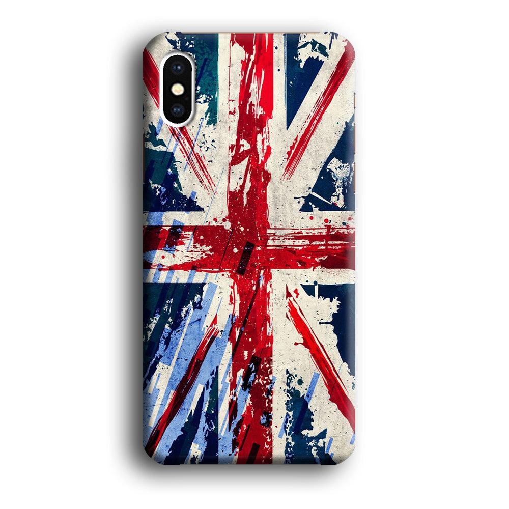 Britain Flag iPhone Xs Max Case-Plastic / Full Wrap (3D Case)-Xtracase
