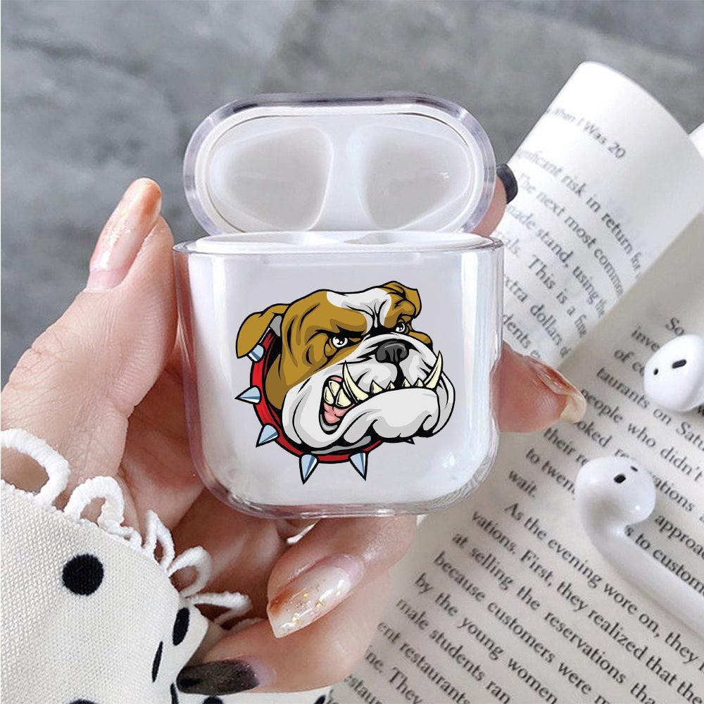 Bulldog Head Protective Clear Case Cover For Apple Airpods-Xtracase