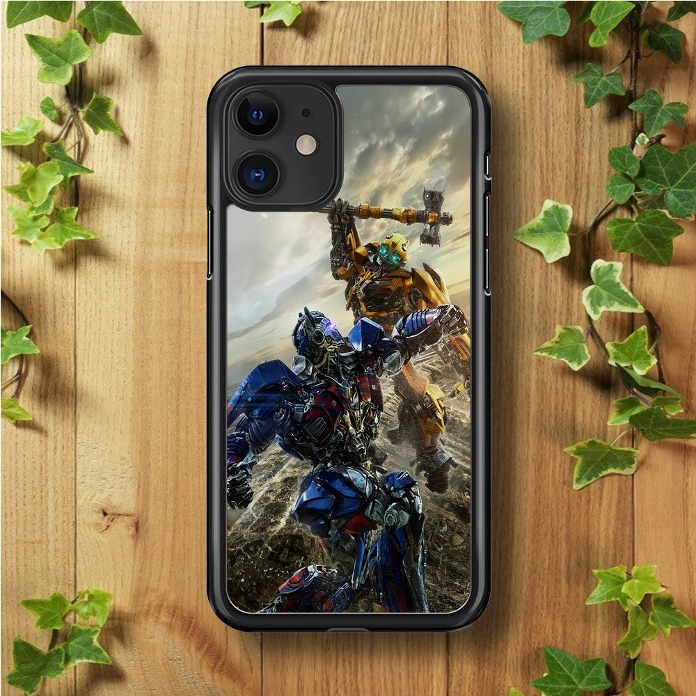 Bumblebee Fighting iPhone 11 Case-Rubber / Black (2D Case)-Xtracase