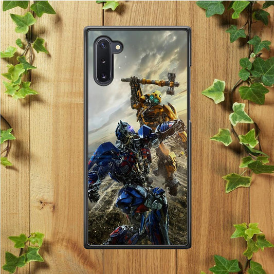 Bumblebee Fighting Samsung Galaxy Note 10 Case-Rubber / White (2D Case)-Xtracase