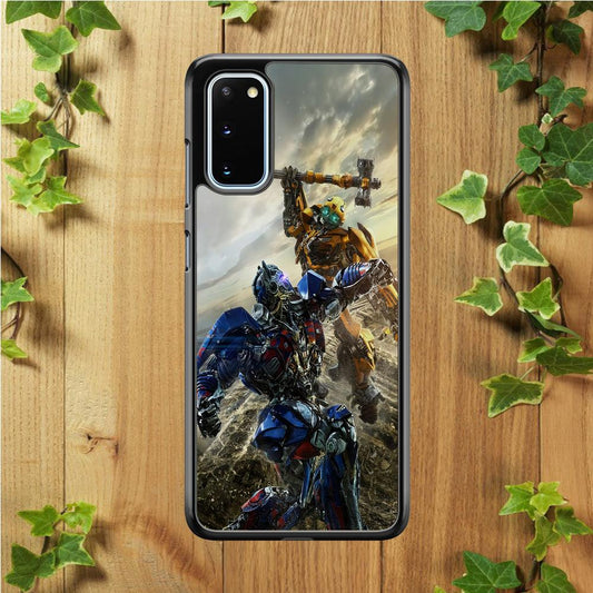 Bumblebee Fighting Samsung Galaxy S20 Case-Rubber / White (2D Case)-Xtracase