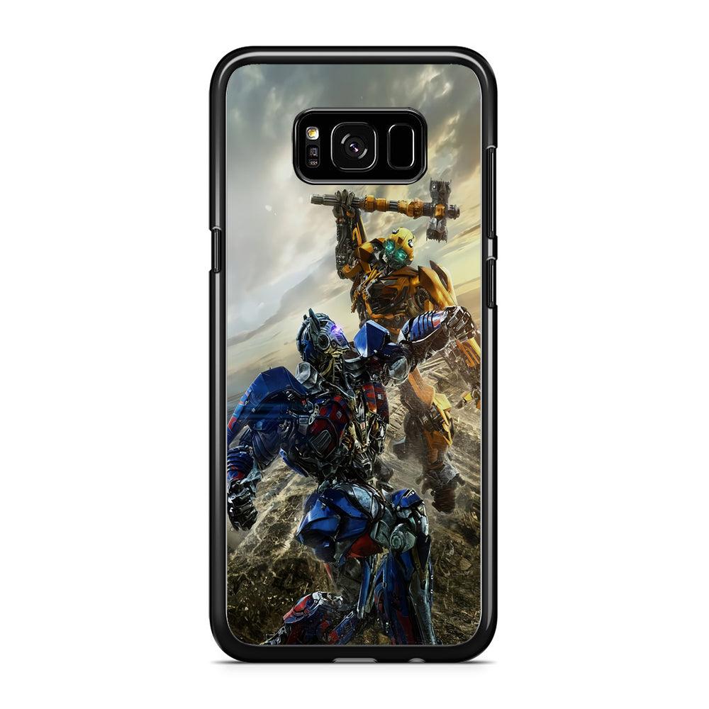Bumblebee Fighting Samsung Galaxy S8 Plus Case-Rubber / Black (2D Case)-Xtracase