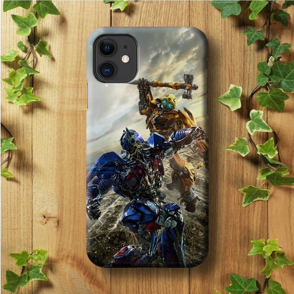 Bumblebee Fighting iPhone 11 Case-Plastic / Full Wrap (3D Case)-Xtracase
