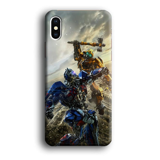 Bumblebee Fighting iPhone Xs Case-Plastic / Full Wrap (3D Case)-Xtracase