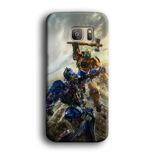 Bumblebee Fighting Samsung Galaxy S7 Edge Case-Plastic / Full Wrap (3D Case)-Xtracase