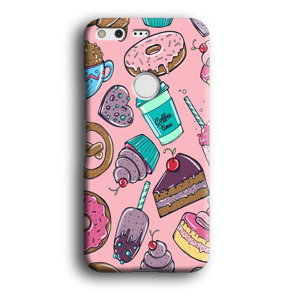 Cake and Snack Doodle Google Pixel XL 3D Case-Xtracase