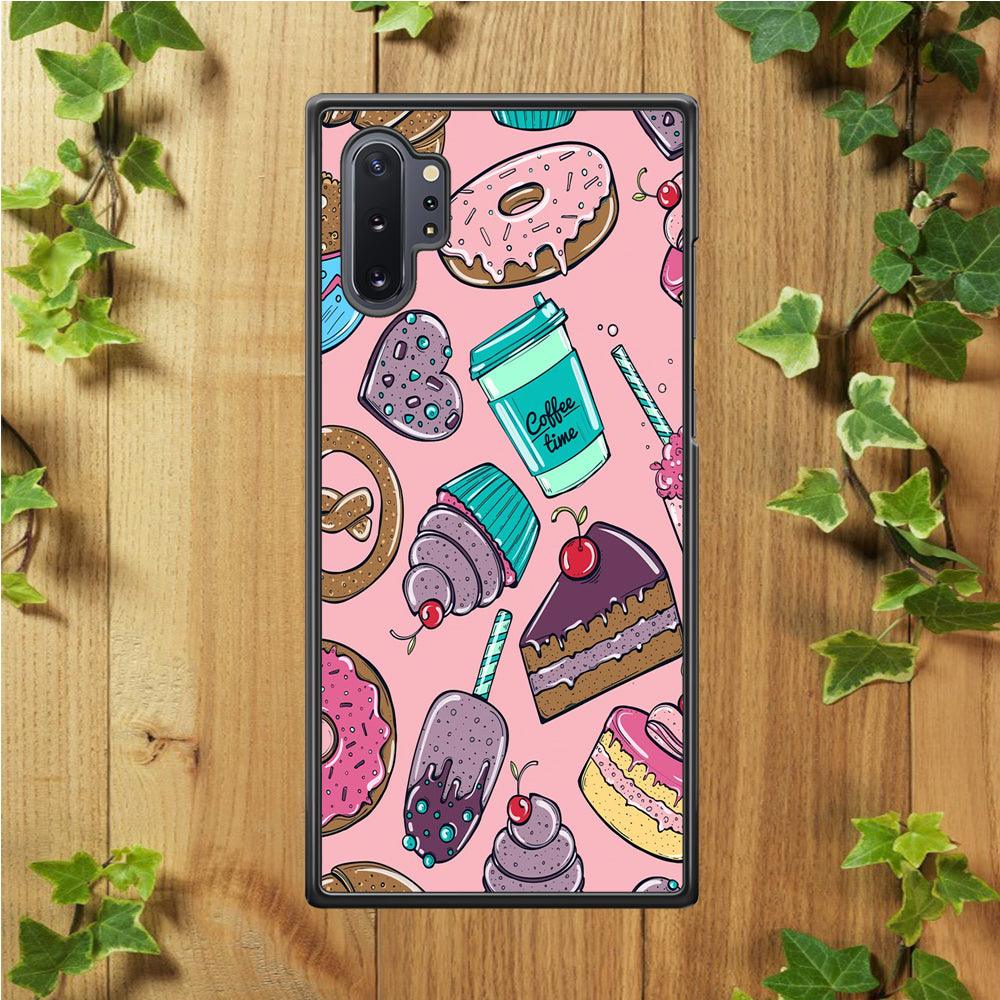 Cake and Snack Doodle Samsung Galaxy Note 10 Plus Case-Plastic / Full Wrap (3D Case)-Xtracase