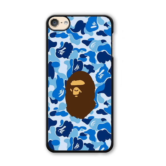 Camo Blue Head Monkey iPod Touch 6 Case-Plastic / Full Wrap (3D Case)-Xtracase