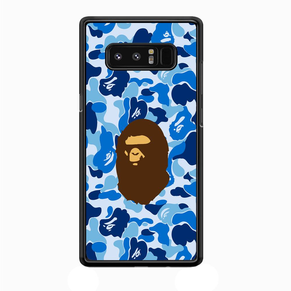 Camo Blue Head Monkey Samsung Galaxy Note 8 Case-Plastic / Full Wrap (3D Case)-Xtracase